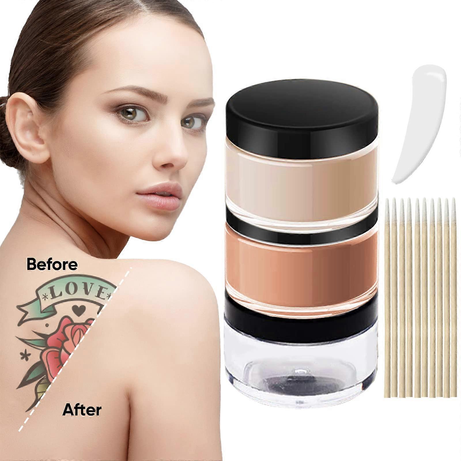 Tattoo Cover Up Makeup Waterproof Full Coverage Concealer for Scars Birthmarks Beige
