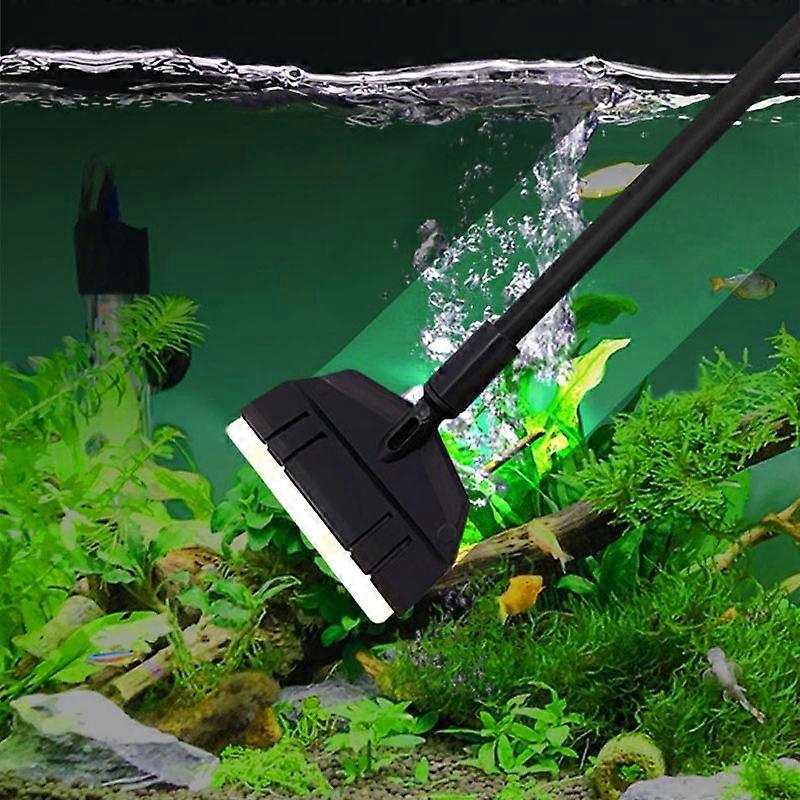 33cm 1 Section+2 Blades Fish Tank Algae Scraper Widen Aquarium Long Handle Scraper