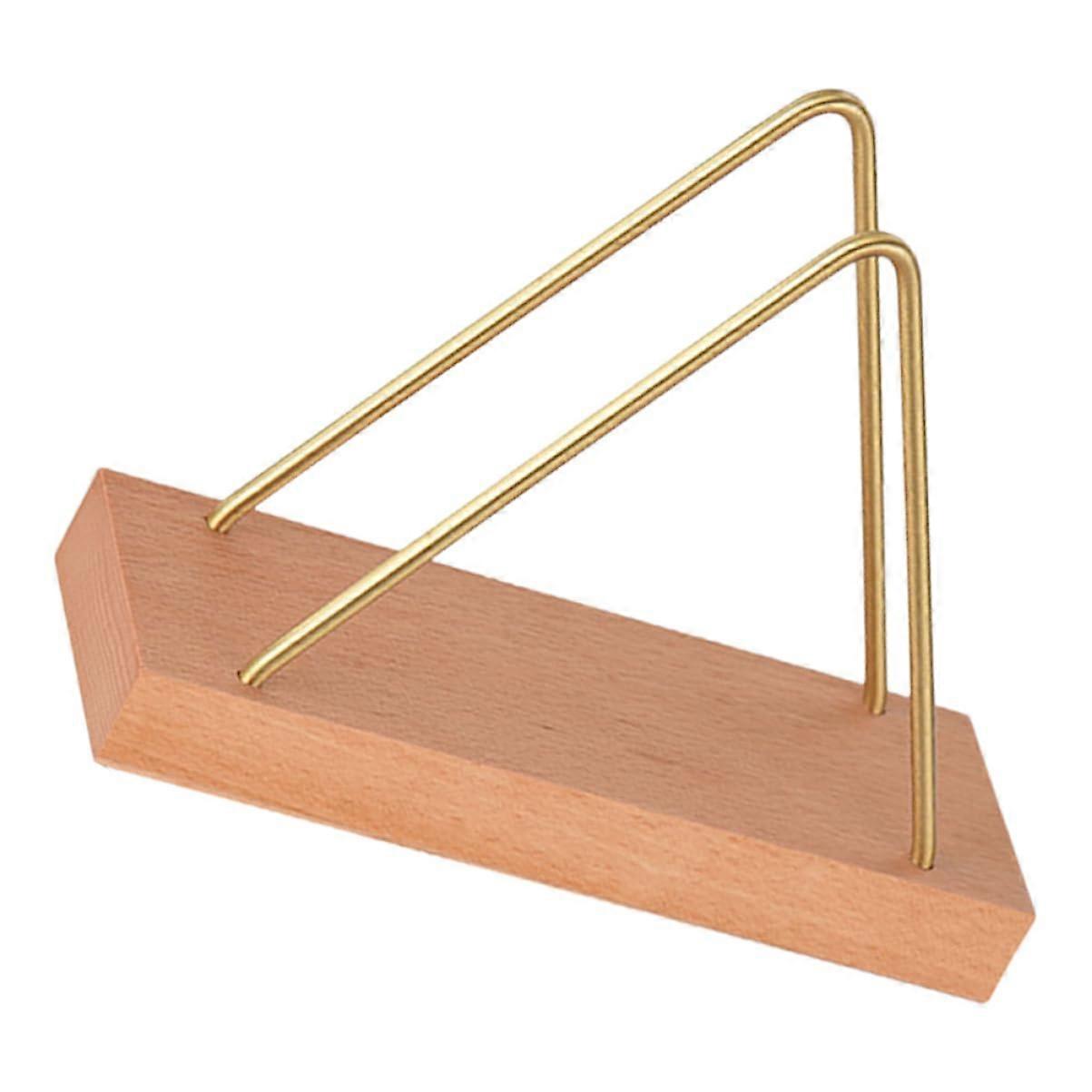 Rustic Wooden Napkin Holder for Kitchen and Dining Table with Sturdy Solid Wood Base