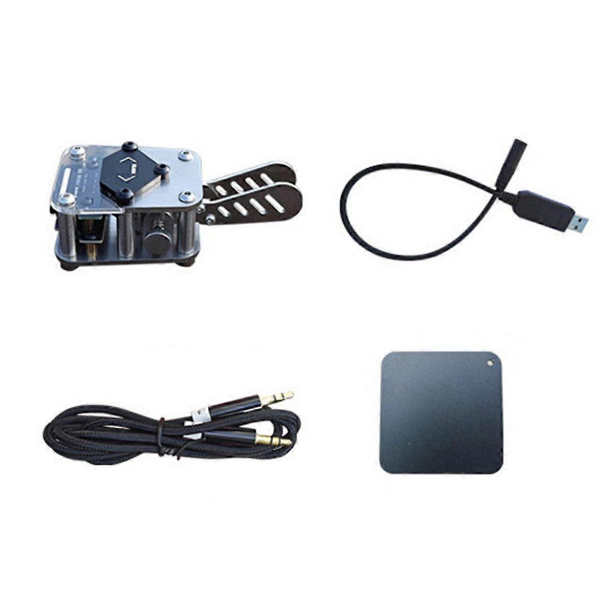 Dual-Paddle Morse Code Keyer CW Keyer Manual/Auto Trainer with Magnetic Base USB Communication Cabl