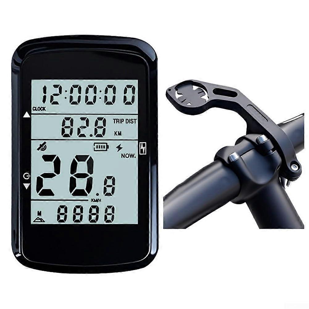 GPS Bike Computer Wireless Bicycle Speedometer with 2.4 Inch HD LCD Backlight, 28H Battery
