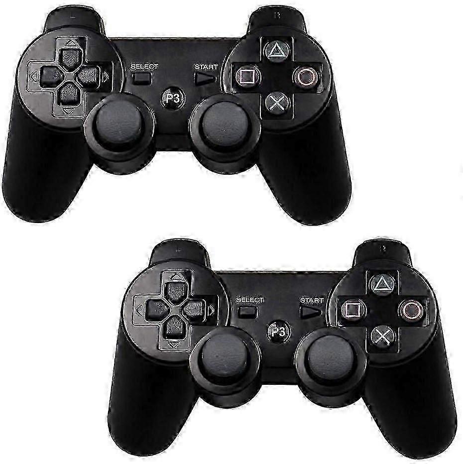 2er-Pack kabellose Gamecontroller für PS3, Schwarz