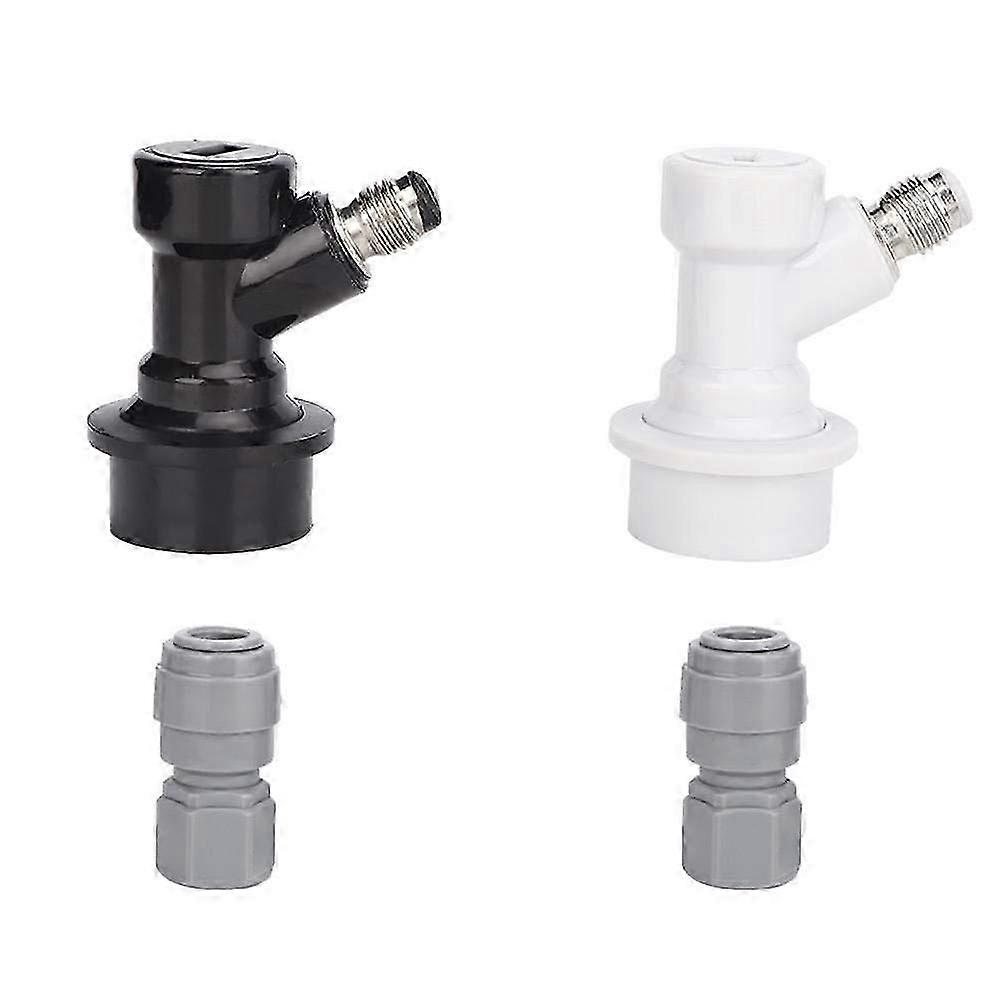 2Pcs Leak-Proof Keg Disconnect Set, 1/4 Inch Quick Connect for Home Brewing