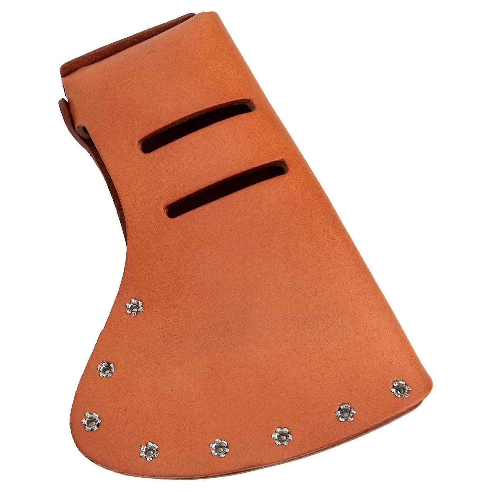 Hatchet Axe Head Cover Leather Sheath with Durable Cattlehide for Blade Protection and Camping