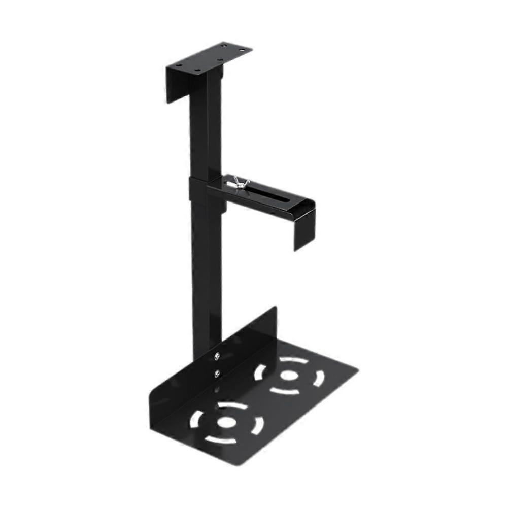 Universal PC Case Holder Adjustable Under Desk or Wall Mount Bracket SpaceSaving Black
