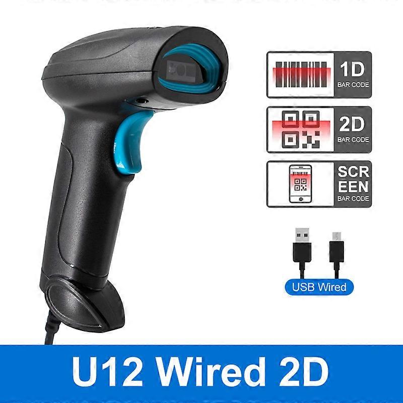 1D 2D Barcode Scanner Wired Wireless Bluetooth Bar Code Reader Omni-directional Scanning For Supermarket Logistics Product