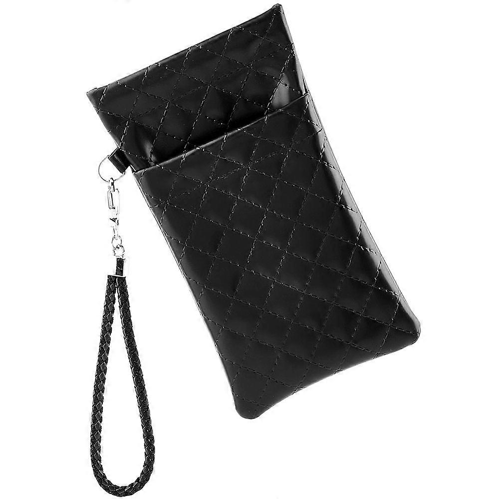 PU Leather Eyeglass Cases Rectangle Black 180x105x18mm