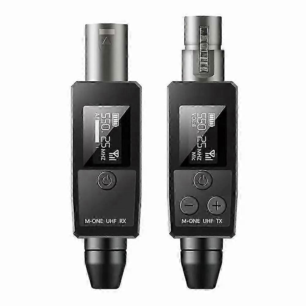 UHF Wireless Microphone Transmitter Receiver XLR Microphone Wireless System Suitable compatible for 48V Capacitive Microphone