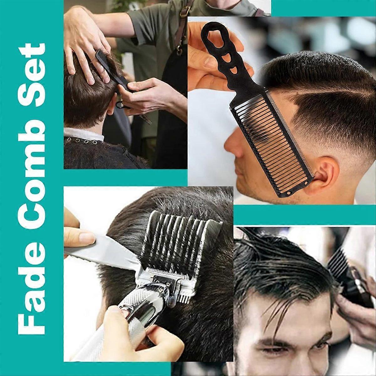 Haircut Guide with Comb and Barber Brush Set