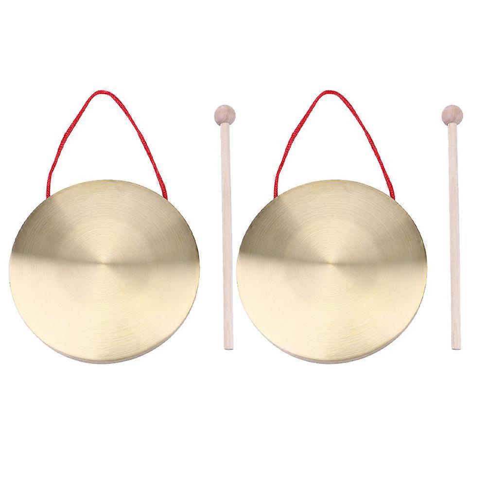 Brass Instruments Hand Gong for Music Playing 2Sets Durable