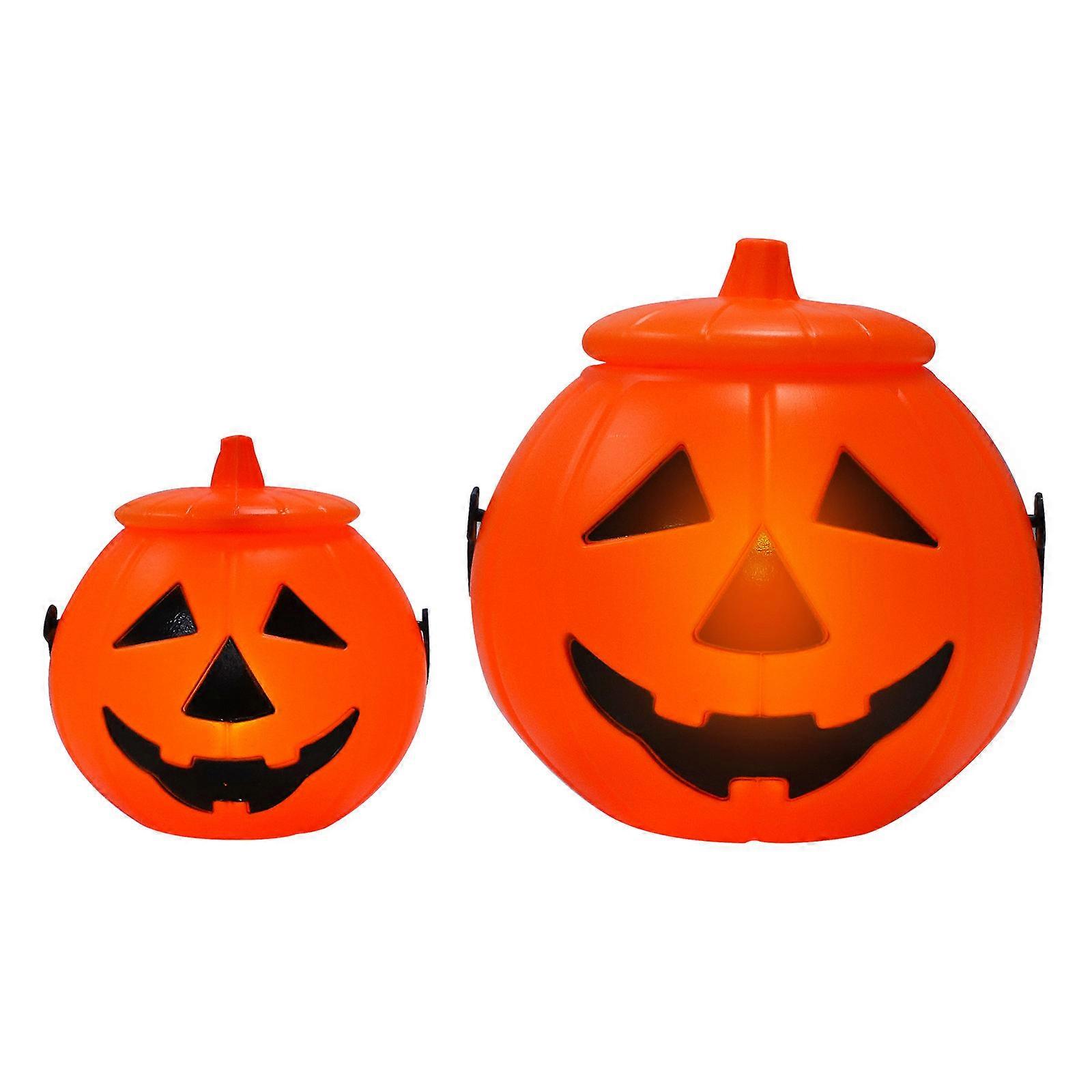 Halloween Pumpkin Light Portable Lantern for Decoration 2Sets Included
