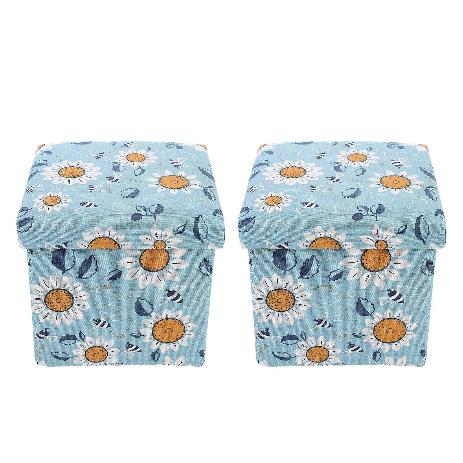 Folding Storage Stool for Living Room Use 4Pcs Set Included