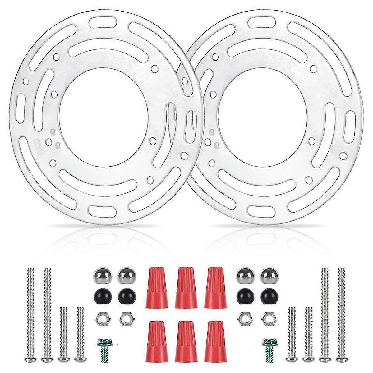 2 Pack Ceiling Light Mounting Plate and Wall Bracket Set for Fixture Installation