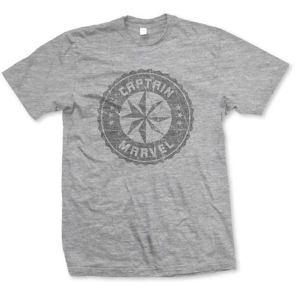 Captain Marvel Distressed Circle T-shirt