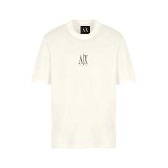 Armani Exchange herenmodel | Ax Xm000363 Af12308 Girocollo A|x T-shirt met middenlogo en korte mouwen