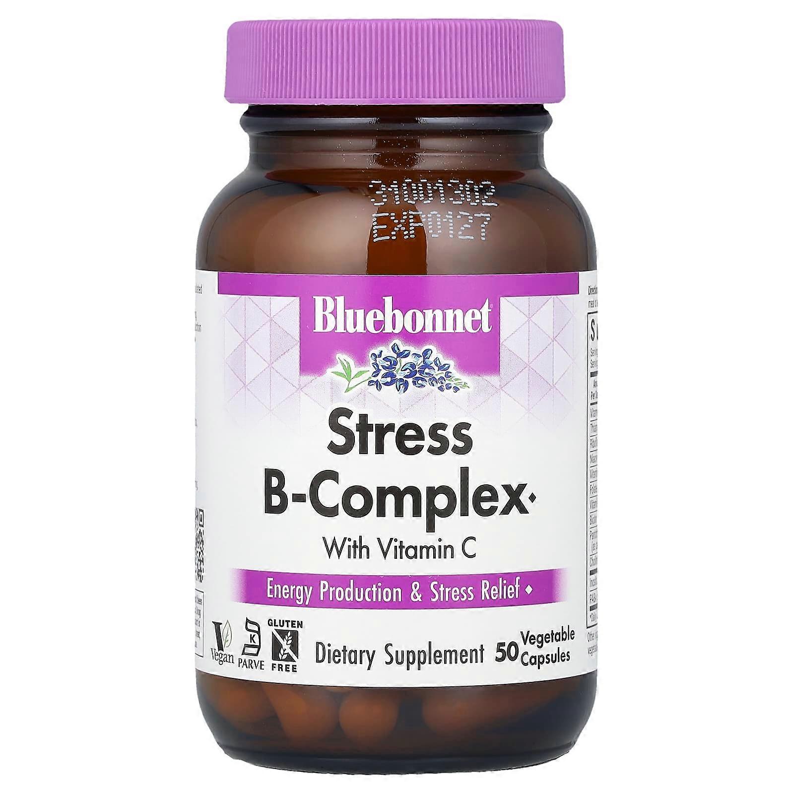 Bluebonnet Nutrition, Stress B-Complex, 50 Vegetable Capsules