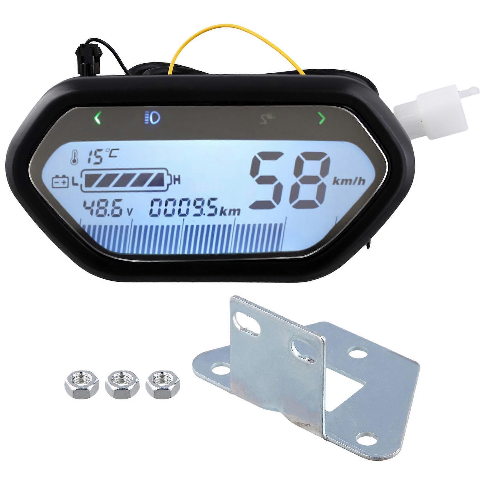48V 60V 72V Electric Motorcycle Digital LCD Odometer Speedometer Tachometer