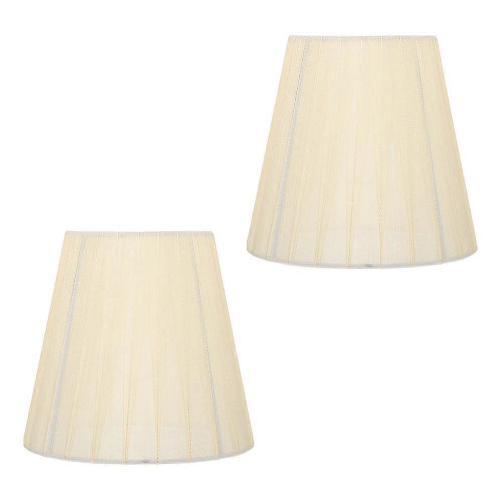 Protective Translucent Gauze Lamp Shade 2Pcs Beige Light Cover