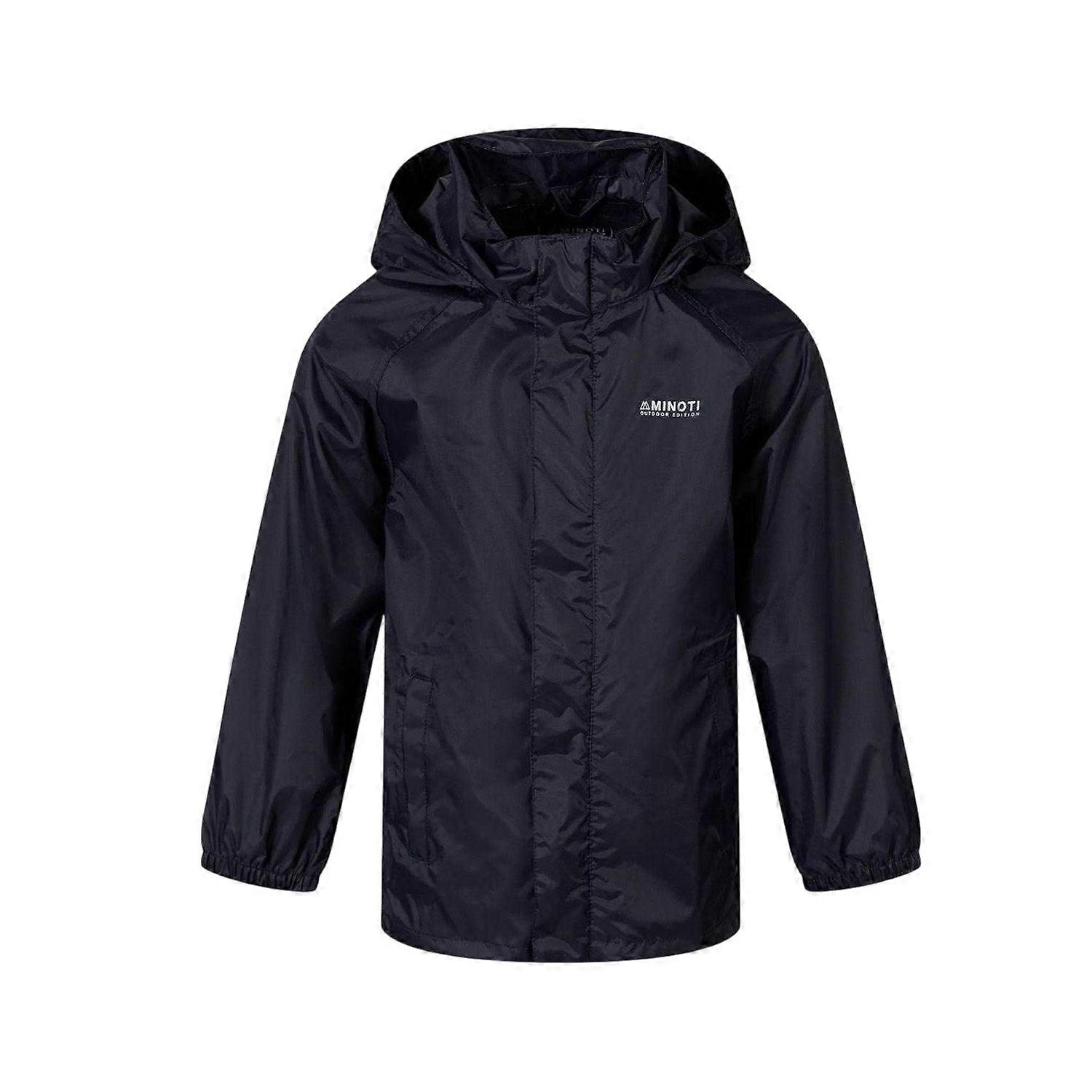 Minoti Boys Plain Packaway Waterproof Jacket
