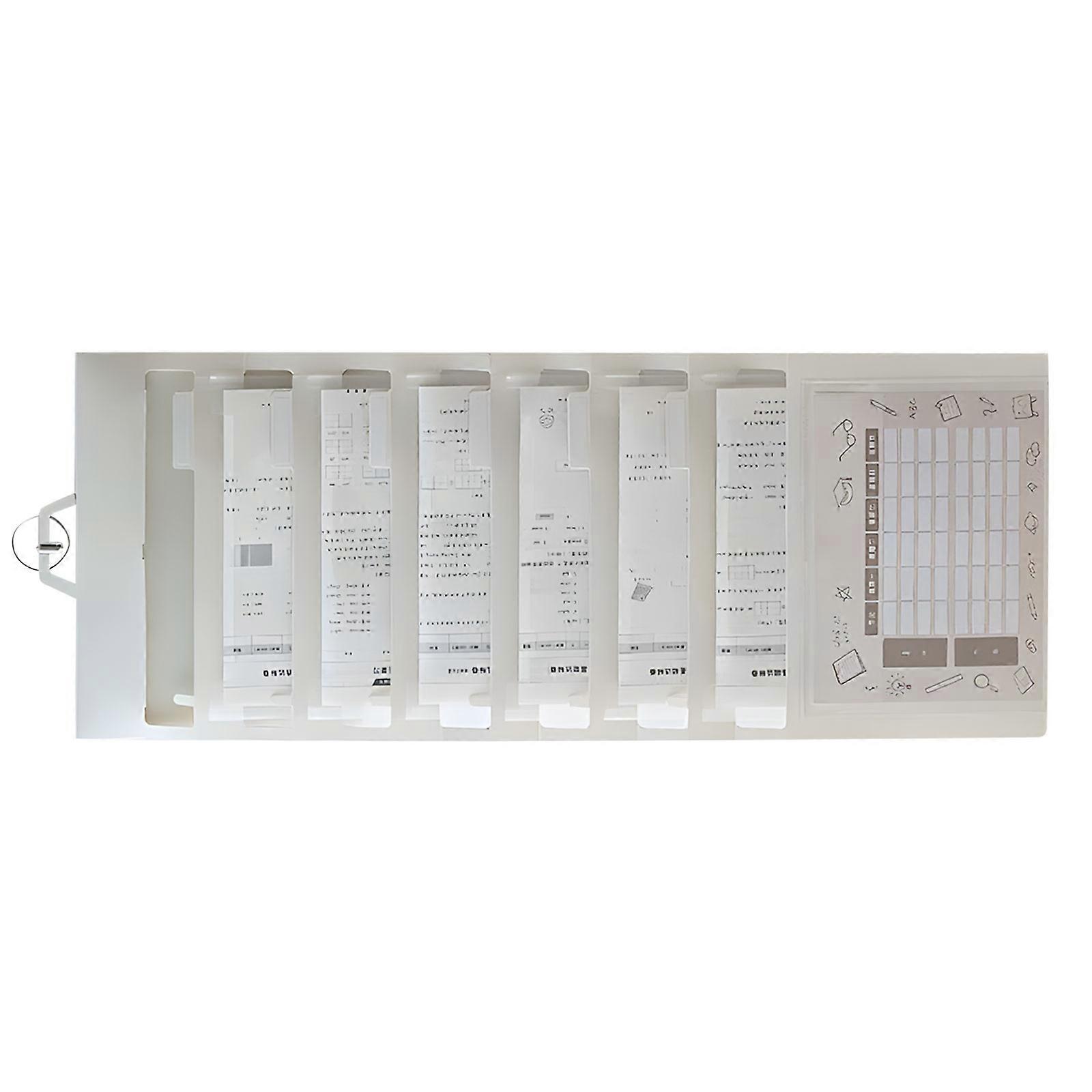 Practical Fold Up Wall Document Case With Multiple Divisions For Simple Categorization Access  White