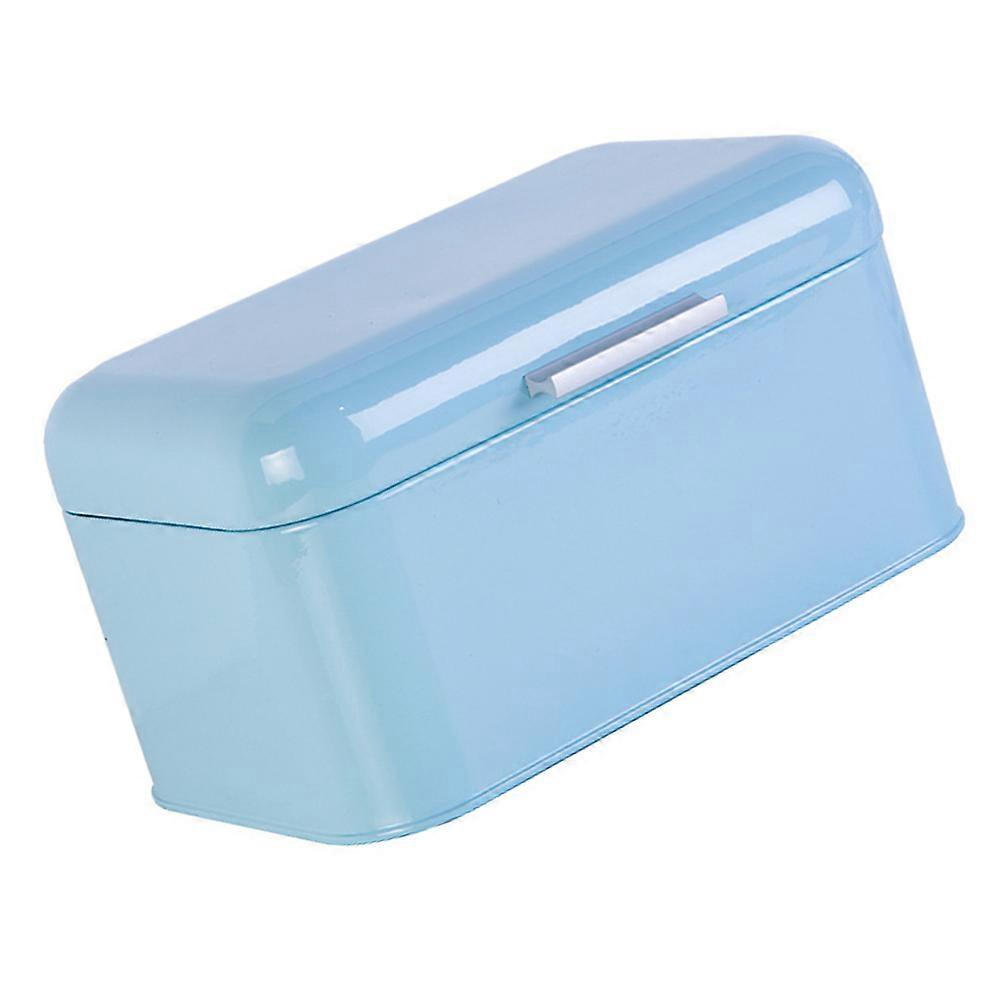 Blue Metal Bread Box for Bread Storage 1Pcs Iron Kitchen Bin