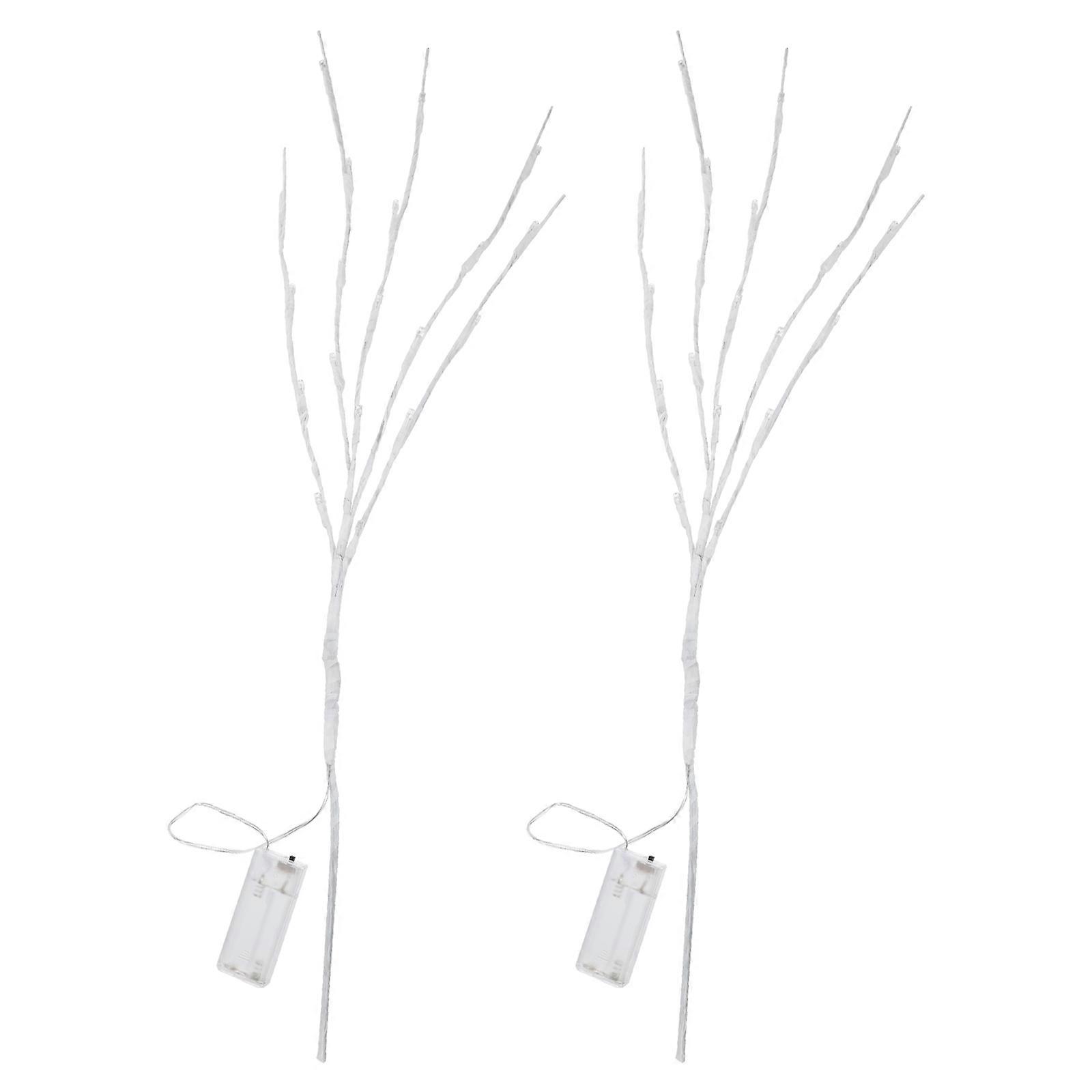 2Pcs Birch Branches LED Light Creative Vase Branches Light Unique Scene Light Decor