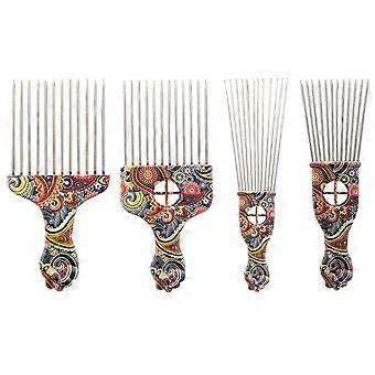 4 Pcs Mens Combs Hair Barber Comb Hair Brush Men Men Hair Comb Floral Print Hair Comb