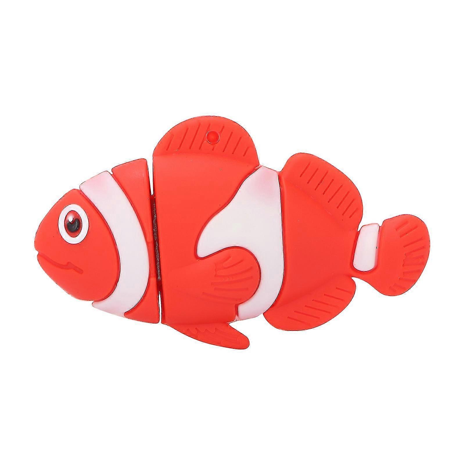 Çizgi Film Kırmızı Palyaço Balığı USB Flash Bellek, Yüksek Hızlı Toplu Depolama, Tak ve Çalıştır, ABS Malzeme, Çoklu Sistemlerle Uyumlu