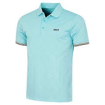 Hugo Boss Mens Active Slim-fit Tennis-Ball Pattern Stretch Golf Polo Shirt