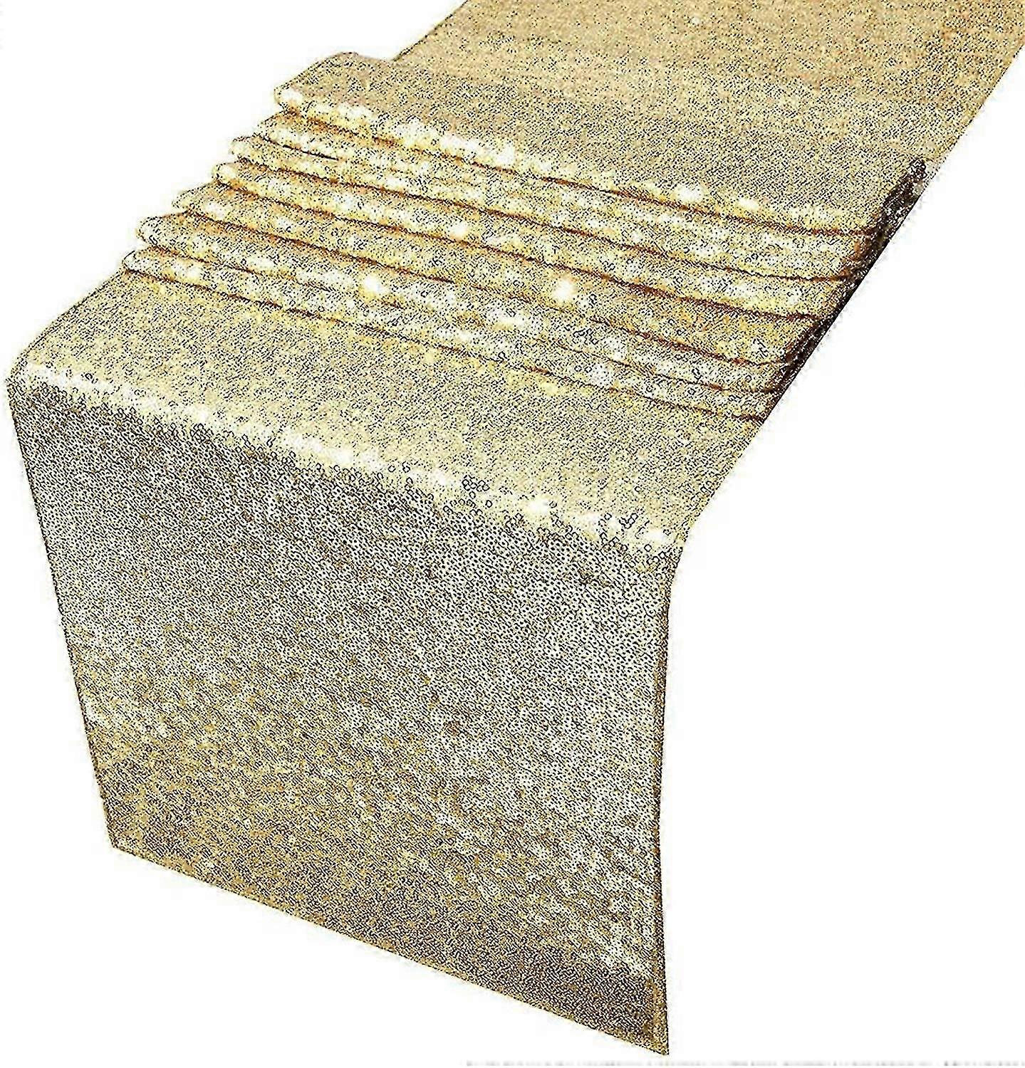 Solid Gold Color Table Runner Washable Linen Table Runner Stain Proof Satin Table Runner