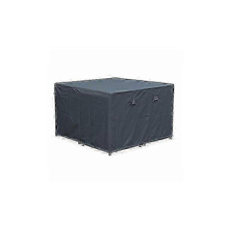 Garden table cover 112x112cm dark grey square polyester protective