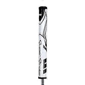 SuperStroke Zenerg SS2R Golf Putter Grip with No Taper Enhanced Spyne Technology, Multi-Zone Texturing and White/Black Tech-Port