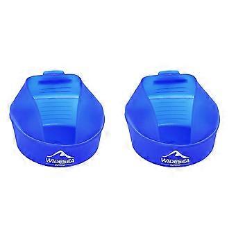 2X Camping 250Ml TPE Folding Cup Outdoor Pocket Bowl Tableware Cookware Portable Handle Tourism Mug