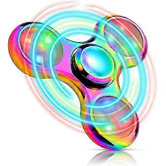 Metal Led Light Up Fidget Spinner - Party Favor With Ample Light Show - Anxiety Relief Sensory Toys For Kids Adults-Good1