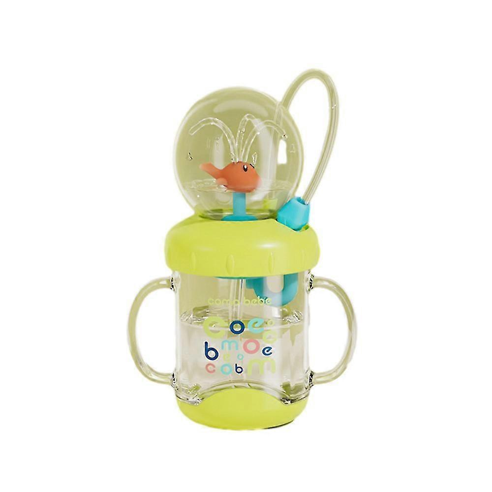 Cute Bottle With Straw Sippy Cups  GREEN