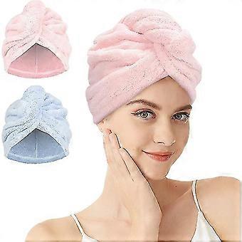 2/3 Pieces Microfiber Towel With Button Towel Quick-drying Absorbent Hair Towel Towel