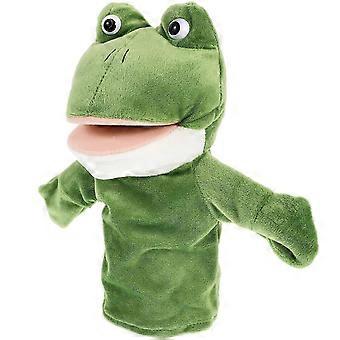 Kids Animal Hand Puppet Toy for Kids Playing Green Plush Cartoon Design