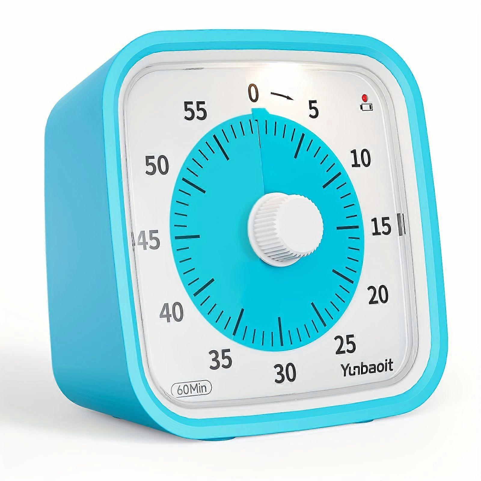 Silent Countdown Timer with Silicone Cover, 60-Minute Quiet Timer for Study Office Kitchen Use