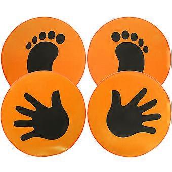 Soccer Training Markers Feeling Training Discs for Football Use 2Pairs PVC Orange