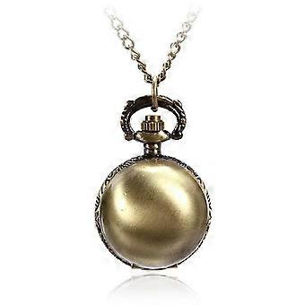 Quarz-Taschenuhr-Halskette mit Anhänger, Geschenkidee für Damen und Herren, mit Steampunk-Quarz-Halskette und Anhänger.