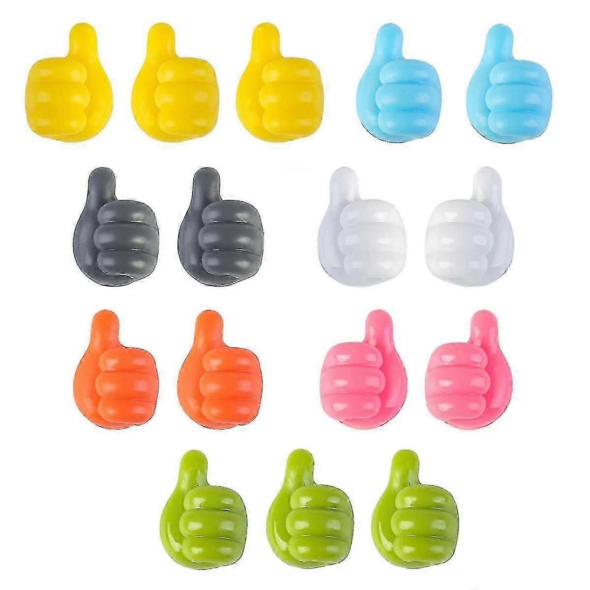 16pcs Silicone Thumb Wall Hook Creative Self Adhesive Multifunctional Thumb Wall Hook For Storing D