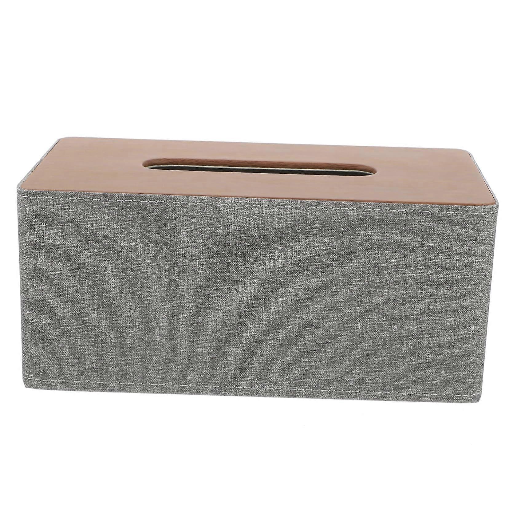 PU Leather Tissue Box Cover Rectangular Napkin Holder Durable Easy Refill Stylish Multicolor Decor