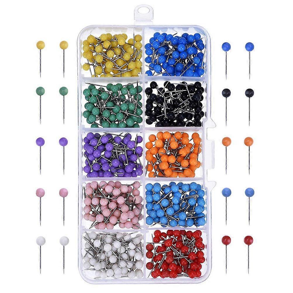 Plastic Push Pins Round Head for Holding Use 600Pcs Multi
