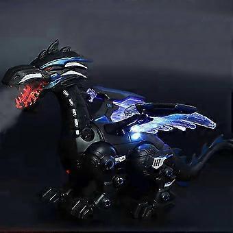2023 Upgraded Movable Mechanical Dinosaur Toy - Multifunctional Sound Light Walking Spray for Kids with Fire Effect