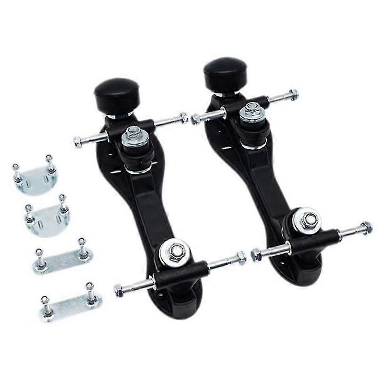 Rulleskøjtebase Firehjulet Two-Row Bracket Skateboard Bottom Sort