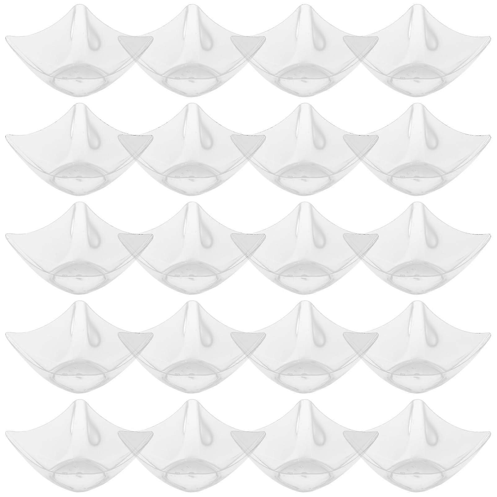 Clear Dessert Cups 50-Pack for Parties, Stackable Plastic Pudding Bowls for Catering