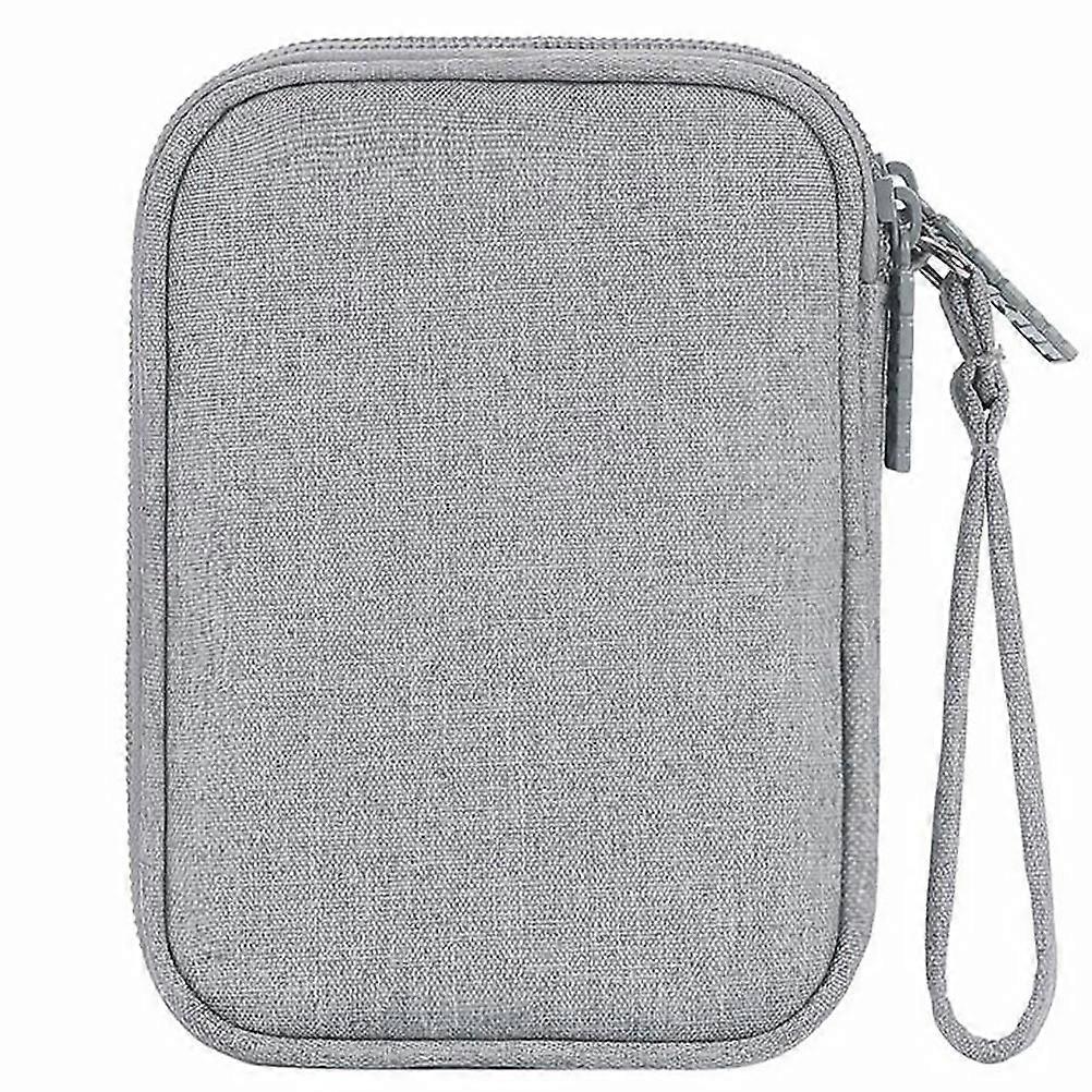 Data Cable Earphone Organizer Bag for Storage 1Pcs Multi-Function Pouch Grey