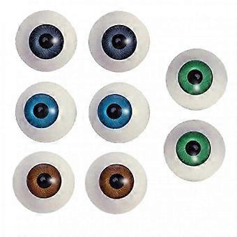 8pcs Lifelike Boneca de plástico redonda Bear Eyes Eyeballs Halloween Props 26mm
