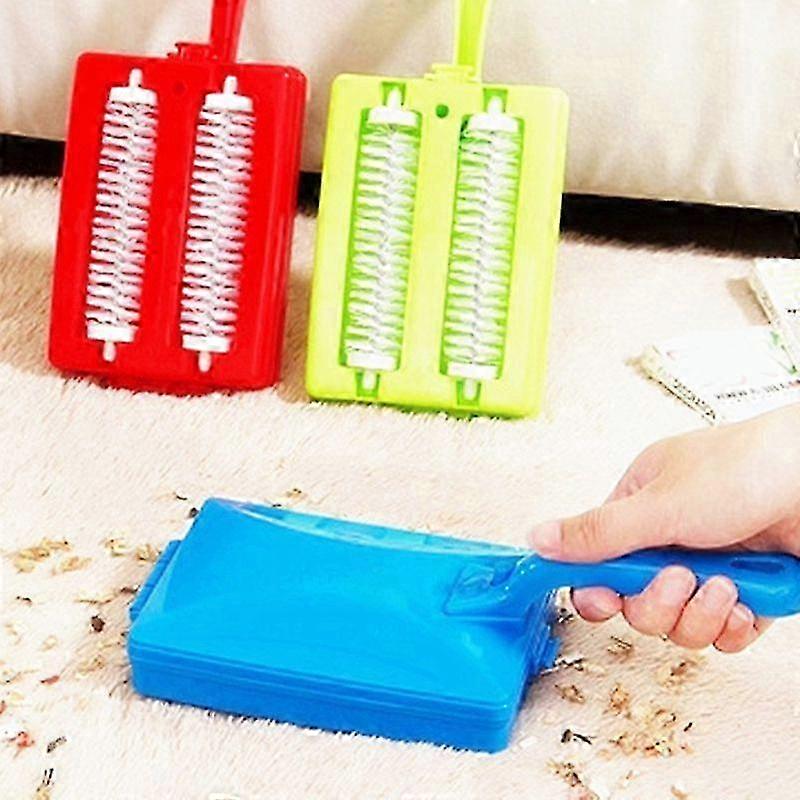 Practical Double Roller Carpet Table Sofa Dusting Cleaning Brush Cleaning Tool KAESI