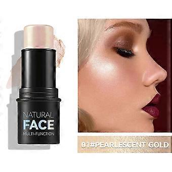Crayon Contour Crème avec Surligneur, Bâton de Maquillage Waterproof pour Joues et Lèvres Crème Blush Stick